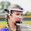 RIP-IT Original Defense Softball Face Mask, Lightweight, Protective Fielder's Softball Face Shield with Ponytail Strap & Soft Foam Padding