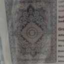 Boho Washable Area Rug 6x9, Spill-Proof Surface, Non-Slip Backin,Low Pile Faux Wool Large Printed Rugs for Living Room, Bedroom, Ding Room, Entryway and Home Decor (Cyan, 6x9)