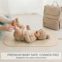Beautiful Portable Baby Changing Pad - Wipeable and Easy to Clean Diaper Changing Mat - The Perfect Waterproof Vegan Leather Pad for Traveling