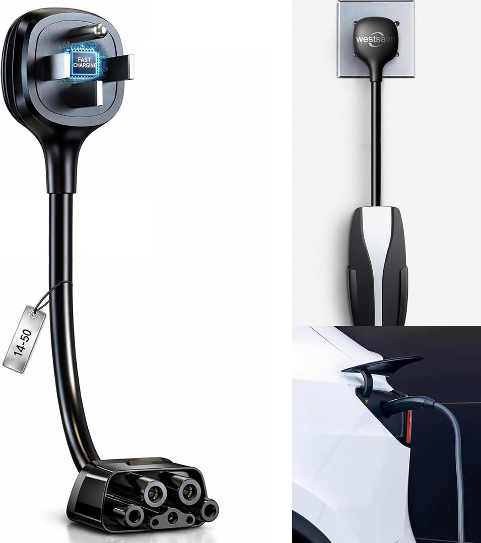 Tesla NEMA 14-50 Adapter, Tesla Mobile Charger Adapter for Gen 2 and 3 ONLY, 240V Plug & 14-50 Outlet at 32 Amp 15-Inch