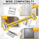 Door Hinge Adjustment Tool, 45# Steel Double-Ended Hinge Bender, 14mm & 19mm Gap Adjusting Wrench for Flag Hinges, Heavy Duty Door Repair Tool