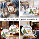 4 x Hanukkah Ornaments 2025 - Merry Chrismukkah Ornament for Christmas Tree Decorations, Gift for Friends Neighbors Mom Coworker, Spiritual Gifts for Women, Jewish Gifts