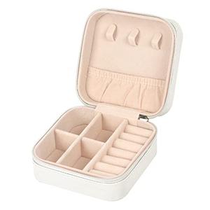 MFXIP Travel Jewelry Case Small Jewelry Box Jewelry Organizer Storage Case Portable PU Leather Mini Jewelry Travel Case for Girls Womens Earring, Necklace, Rings,Bracelets, Pack of 2 