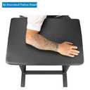 Heavy Duty Tattoo Arm Rest XL, Multifunctional Padded Tattoo Arm Rest Stand with PU Leather Soft Sponge, Base Structure w/Strong Stability, With Glove Rack, Pigments Rack, Quick installation