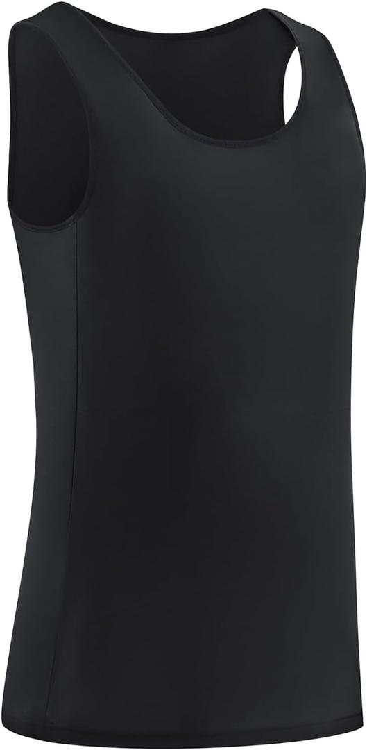 XUJI Transgender FTM Women Breathable Tank Chest Binder (3X-Large, Black)