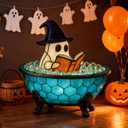 Halloween Ghost Bubble Bath Lamp, Cute Bathtub Ghost Night Lights for Halloween Decor, Halloween Decor for Bathroom, Gift for Book LoversDesk, Shelf, Party & Gift