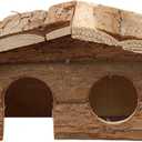 Small Animal Shelter House Pet Cage Corner Cabin Rodents Hideouts Entertainment Hedgehogs Habitat Decors Hamster Habitat Cabin (18.5 times 11 times)