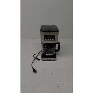 Chefman 12-Cup Programmable Coffee Maker, Electric Brewer, Auto Shut Off, Digital Display w/Auto-Brew Function, Anti-Drip Pot, Reusable Filter for Fresh Grounds, Square Stainless Steel, Glass Carafe