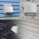 8 inch Wall Vent Ccover,Exhaust Vent Hooded Wall Vent with Screen and Damper,Outdoor Wall Exhaust Vent Cap Exterior Air Vent Cover for Kitchen Range Hood HVAC Duct Dryer Ventilation,Stainless Steel