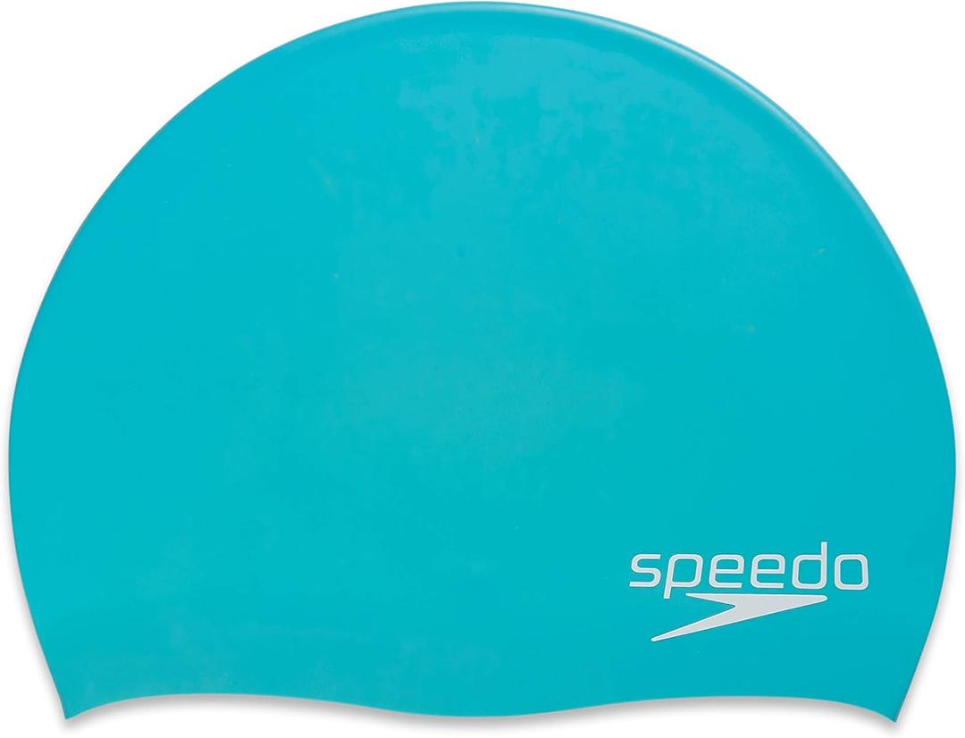 Speedo Elastomeric Solid Silicone Swim Cap (Teal)