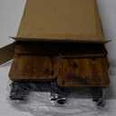 Cupcake Stand for 50 Cupcakes, 4 Tier Wooden Risers Display Stands Stepped Dessert Table Display Set with Metal Frame Tiered Tray Stand Serving Trays for Party Farmers Market Display (1 pack)