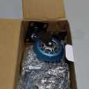 3 in Plate Caster Wheels - Heavy Duty with Brake 1200LBS,Industrial Casters Set of 4,Locking,360 Swivel,No Noise Polyurethane Castors,Non Marking Blue Castor Wheels for Furniture,Carts,Cabinet,Table