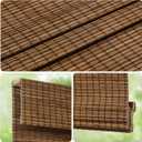 LazBlinds Cordless Bamboo Roman Shades, 30.5x48, Highfield Teak