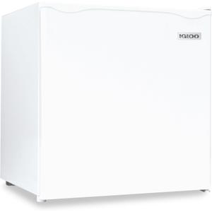 Igloo 1.6 Cu.Ft Mini Fridge with Freezer- Single Door Compact Refrigerator with Glass Shelves for Homes, Dorms & Offices- Keep Snacks, Drinks & Frozen Foods Cool with Temperature Control Fridge- White