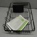 Over the Sink Expandable Dish Drainer Drying Rack In Stainless Steel for Small Kitchen, Counter Space Saving Modern Compact Metal Above Plate Dryer Strainer, Adjustable Hanging Inside Drain Holder