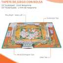 FUYIHGL Aesthetic Mahjong Mat for Table with Rules: 33" Noise Reduction & Non-Slip Neoprene American Mah Jong Tabletop Cloth Cover - Mah Jongg Accessories and Gifts for Beginner Lovers Party Travel