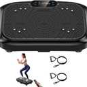 Vibration Plate Exercise Machine 450 Lbs Capacity,Vibrating Plate for Lymphatic Drainage,Power Shake Plate 199 Speeds for Weight Loss,Full Body Vibration Platform Machines for Women Men (Lacquer Black)