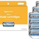 Amazon Basics 5-Blade Razor Refills for Men with Dual Lubrication, Precision Beard Trimmer, Comfortable Shave, 12-Pack (Fits Amazon Basics Razor Handles only)