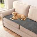 H.VERSAILTEX Plush Chenille Couch Cover for 3 Cushion Couch Anti Slip Washable Sofa Slipcovers Soft and Durable Furniture Protector for Dogs Cats Kids (27.5" x 59", Gray)