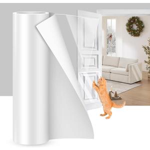 Cat Couch Protector, Transparent Anti Scratch Furniture Protector, Self-Adhesive & Waterproof Tape, Shields Couches, Sofas, Chairs from Cat Claws & Damage(200in x 16in)