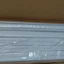 SEEYE 2 Inch Faux Wood Blinds for Indoor Windows with Crown Valance, Cordless Room Darkening Window Blind, 65" W x 60" H, Horizontal Wooden Shades for Bedroom, Kitchen, Office, Doors, White