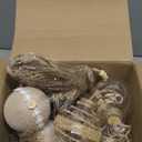 28 Pcs Burlap Christmas Ornaments Farmhouse Rustic Christmas Tree Ornaments Decoration Hanging Boho Ball Ornament Burlap Garland Ribbon for Xmas Holiday Party (Simple Style)