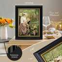 Abtgt Ornate Vintage Style 12x16 Picture Frame, Made of Tempered Glass and Black Backboard, Wall Mounting, 12 x 16 Black Photo Frame for Home Decor.