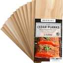 12 Pack Cedar Planks for Grilling Salmon and More - Sourced and Made in the USA