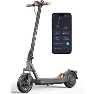 MEGAWHEELS Electric Scooter, Electric Scooter Adults with Suspension, 10in Pneumatic Tires, 350W Motor, 19 Miles Long Range, 15.5 Mph, E Scooter with Smart APP Control for Commuting, Outdoor, Short Travel