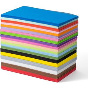 Crafare 8.5x5.5inch Colorful Foam Sheets Crafts 20 Assorted Colors 92 Pack 2mm Thick EVA Foam Sheet for School Project Supply Scrapbooking DIY Cosplay Handcraft