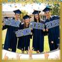 2 x Xuhal 2 Pcs 2026 Senior Sign Glitter Senior 2026 Photo Props Blue and Black 3D Graduation Decorations Grad Night Party Photoshoot Supplies School Graduate Decorations