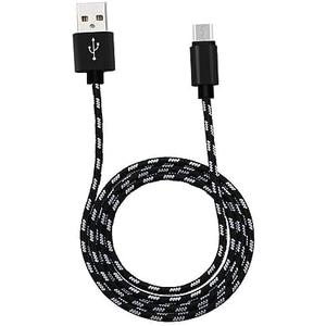 POPETPOP 3M Braided Micro USB Data Sync Charging Cable for Devices Black High Performance USB Cable Compatible with Samsung