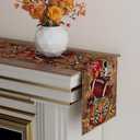 XCHI Fall Football Pumpkin Wood Table Runner Table Decoration for Kitchen Dining Dinner Autumn Home Decor 13x90 Inch