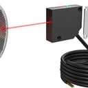 Bltezeit Retro-Reflective Photoelectric Sensor, 40ft Visible Red Beam Wall Mounted for Automatic Swing & Sliding Gate Openers Indoor/Outdoor, Compatible with Bltezeit Gate Motors (ME-R12M1)