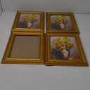 Splinterix 8x10 Gold Picture Frame, Photo Frame for Wall or Tabletop Display, 4 Pack Ornate Vintage Picture Frames with Real Glass, Display Poster 5x7 with Mat or 8x10 without Mat for Antique Décor