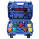 Radiator Pressure Tester Kit, Coolant Pressure Tester for Automotive Cooling System Water Tank Leakage Detection (Universal Fit 15PCS)