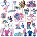 22 Pcs Party Decorations, Cute Photo Booth Props, Cartoon Party Supplies for Girls and Boys, Birthday Party Celebration Decoration Photography Props