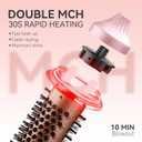 Thermal Brush, MINI & Tiny 1 Inch Ionic Curling Brush for Shiny Hair, Tourmaline Ceramic Ionic Curling Iron Brush for Short to Medium Hair, Adjustable Temperature, Dual Voltage, Compact-Size