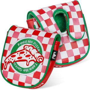 Craftsman Golf Pizza DF3 Mallet Putter Head Cover Lab DF2.1 Putter Headcover Center-Shafted Mallet Putter Cover Magnetic Closure