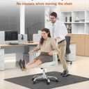 Blvornl Office Chair Mat for Hardwood Floor, 35.4"*47.2" Desk Computer Mat for Hard Wood, Large Anti-Slip Hard Floor Protector Rolling Chair Mat, PVC Desk Rug for Office Black