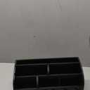 Wooden Tea Bag Storage Bin with Dividers, Coffee Pods and Paper Cups Organizer for Home (Black)