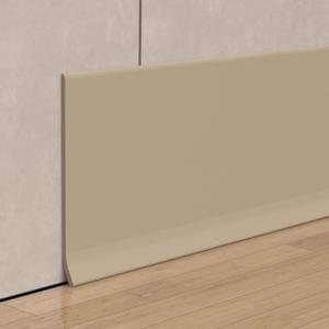 Peel and Stick Baseboard Trim, 4 Inch Rubber Baseboard Vinyl Wall Base, Flexible Baseboard Molding Trim, Adhesive Baseboard Trim Rubber Cove Base(20Ft, Beige)