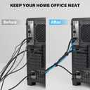 3 x 96 ft x 1/2 inch Hook and Loop Roll, Reusable Fastening Cable Ties, Multi-Purpose Cable Management Wire Ties Cable Straps for Organizing Home, Office and Data Centers