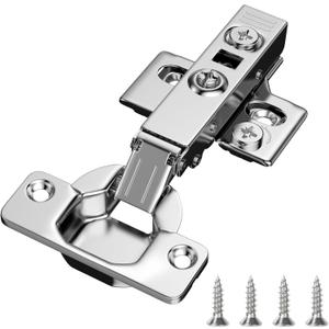 HOSOM Full Overlay Soft Close Cabinet Hinges, 10 Pack Cabinet Door Hinges, Frameless Cabinet Hinges for Kitchen Cabinet Doors, 110 Opening Angle 3-Way Adjustment Concealed European Hinges