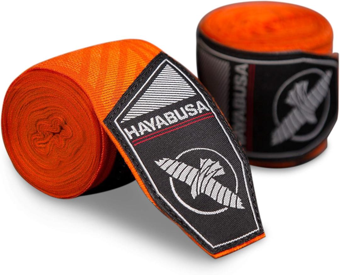 Hayabusa Boxing Hand Wraps Perfect Stretch 4.0 for Men & Women (Orange Maze)