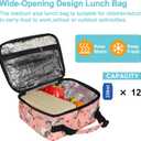 2 x esouler Lunch Box Kids Insulated Lunch Bag for Boys & Girls Durable Children Lunchbox for School with Water Bottle Holder-Pink Unicorn