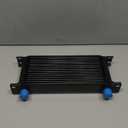 16 Row AN10 10AN Transmission Oil Cooler Kit Stacked Plate With 6AN 8AN Adapter Universal Engine Transmission British Radiator Oil Cooler Condenser Aluminium Alloy Black