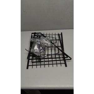 Wall Mounted Pot Rack, 23.8 Inch Pot and Pan Organizer with 2 Tier Hanging Rails, 12 S-Hooks, Metal Pot Rack for Kitchen Cookware Organizer, Space Saving, for Kitchen Utensils, Black PR01BK