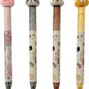 (4pcs) Cat Pens,fidget Spinner pen, 0.5 mm Gel Ink Pen, touch points for anxiety pen,Fidget Ball Stress Relief spinning pen for adults school office supplies gifts