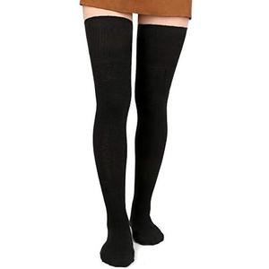 Moon Wood Women Thigh High Socks Extra Long Cotton Knit Warm Thick Tall Long Boot Stockings Leg Warmers
